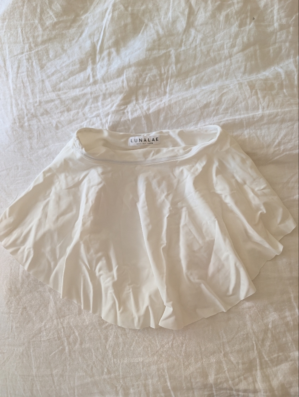 Lunalae Free Flow Skort - High Waist Bottoms White